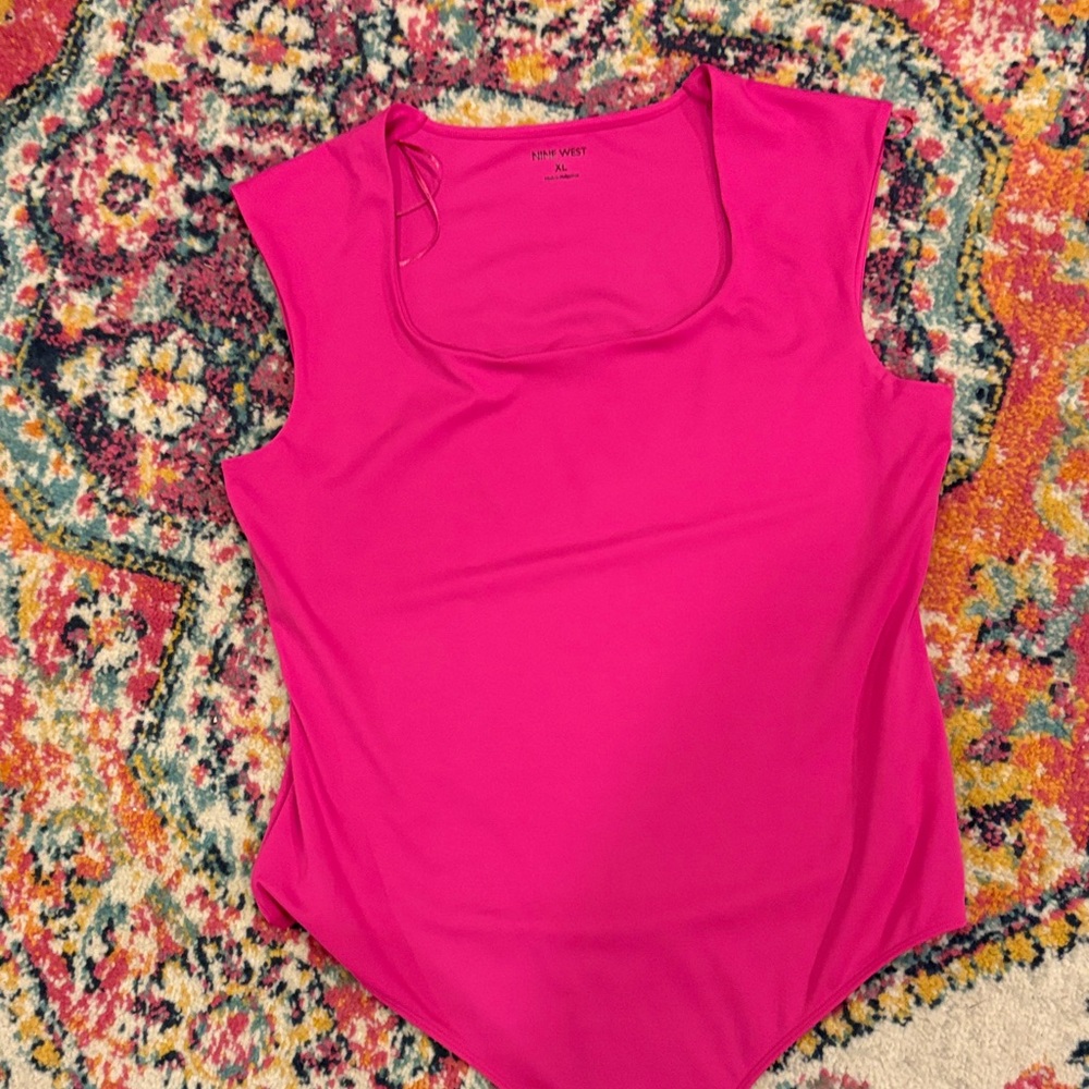 Nine West Hot Pink Bodysuit